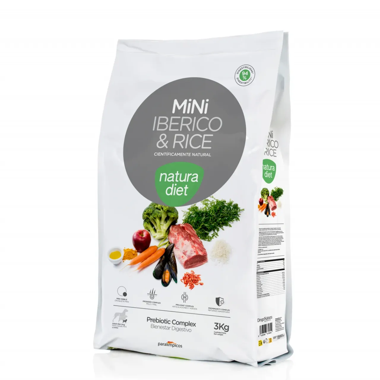 Natura Diet Iberico & Ris Mini 3 kg - Hundefoder til små voksne hunde